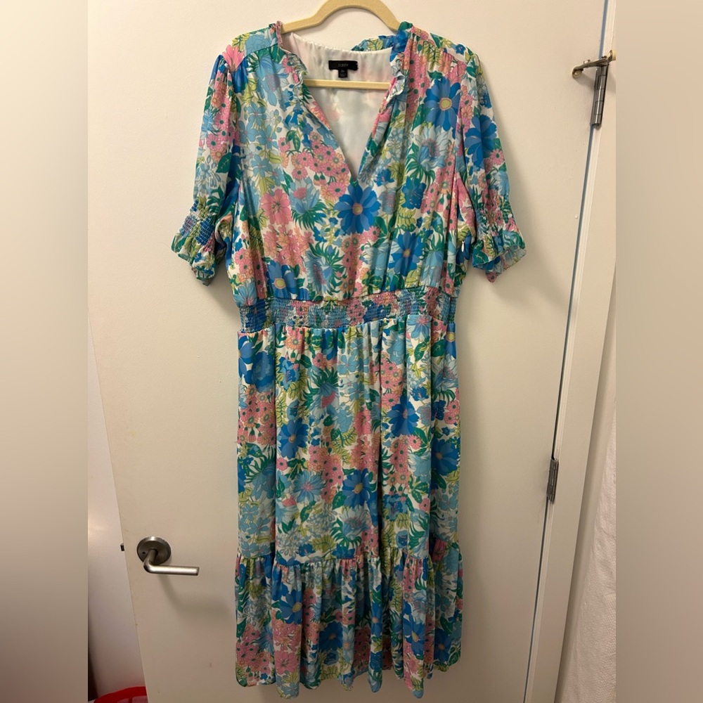 Floral Modest J.Crew Dress